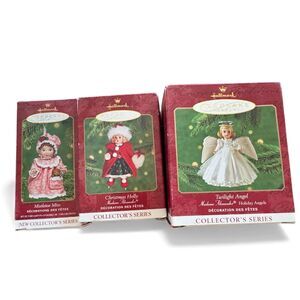 Hallmark Keepsake Ornament Lot Madame Alexander Twilight Angel/Holiday Holly